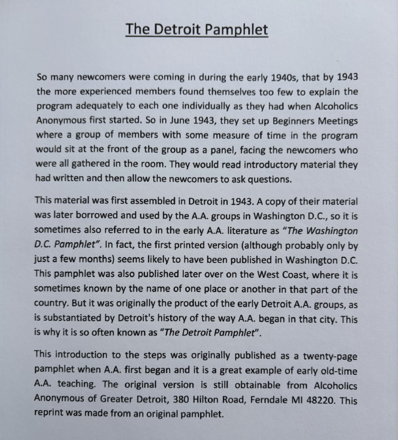 The Detroit Pamphlet